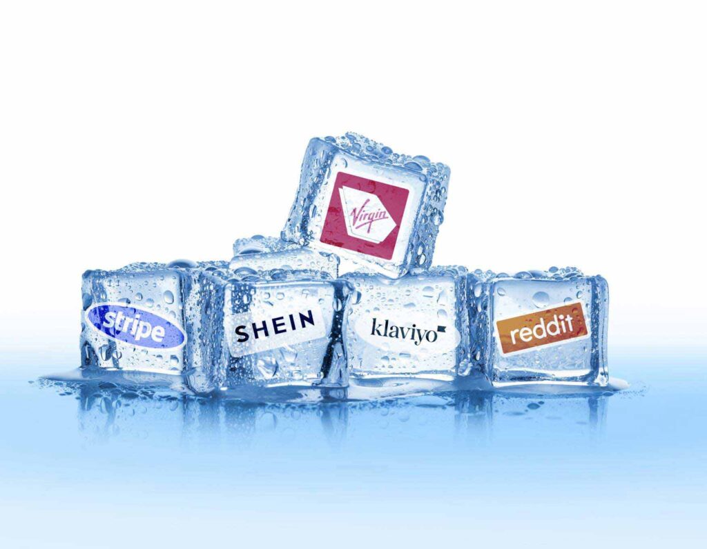 Ice Cubes with Potential IPOing companies logo