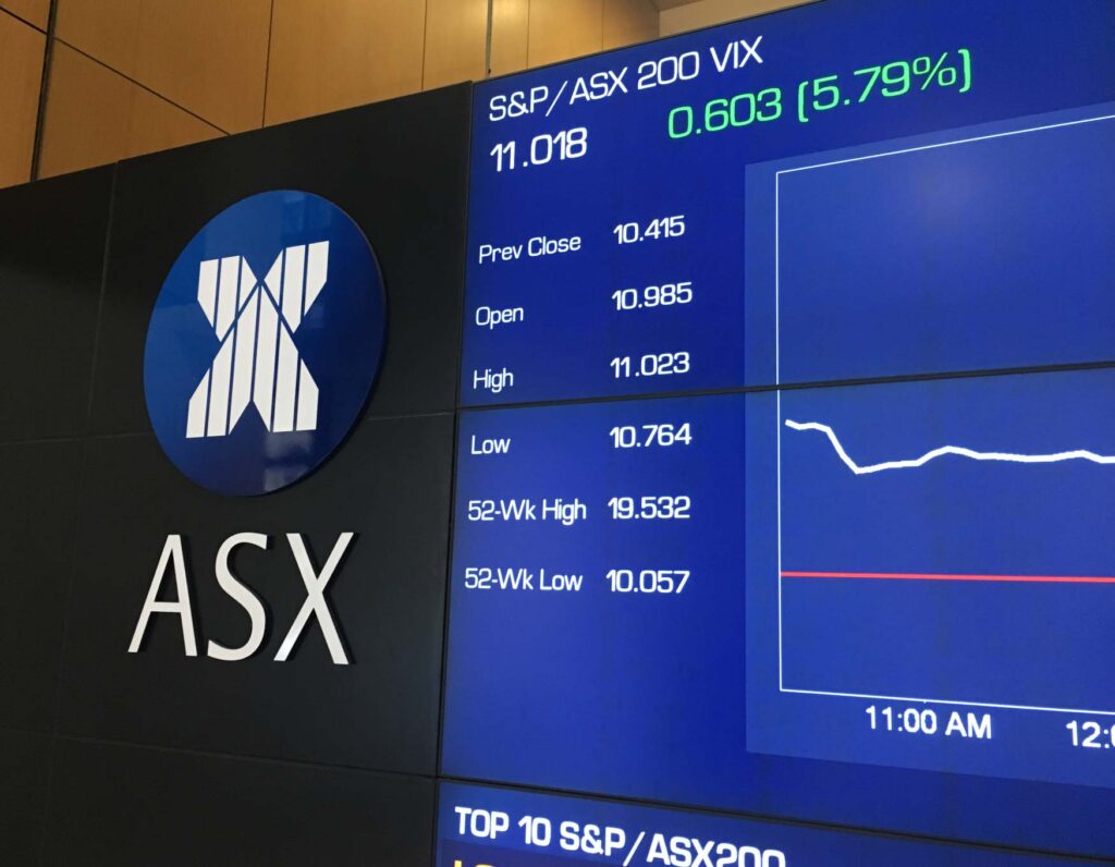 Wall of ASX trading data